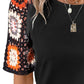 Geometric Round Neck Short Sleeve Blouse - Rebel K Collective