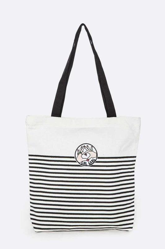 Girl Gang Iconic Patch Cotton Canvas Tote - Rebel K Collective