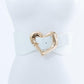 GOLD HEART SHAPED BUCKLE FASHION BELT - Rebel K Collective