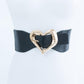 GOLD HEART SHAPED BUCKLE FASHION BELT - Rebel K Collective