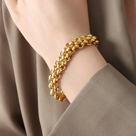 Gold-Plated Toggle Clasp Bracelet - Rebel K Collective