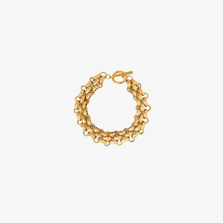 Gold-Plated Toggle Clasp Bracelet - Rebel K Collective