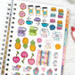 A page of stickers included in the journal. 