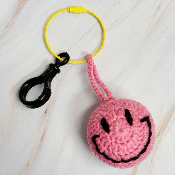 Happy Face Puffy Ball Key Ring - Rebel K Collective