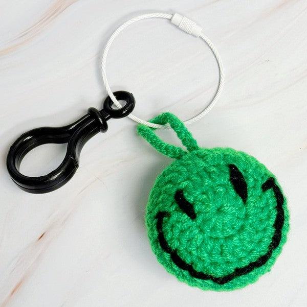 Happy Face Puffy Ball Key Ring - Rebel K Collective