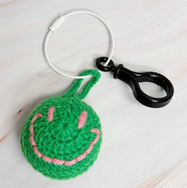 Happy Face Puffy Ball Key Ring - Rebel K Collective