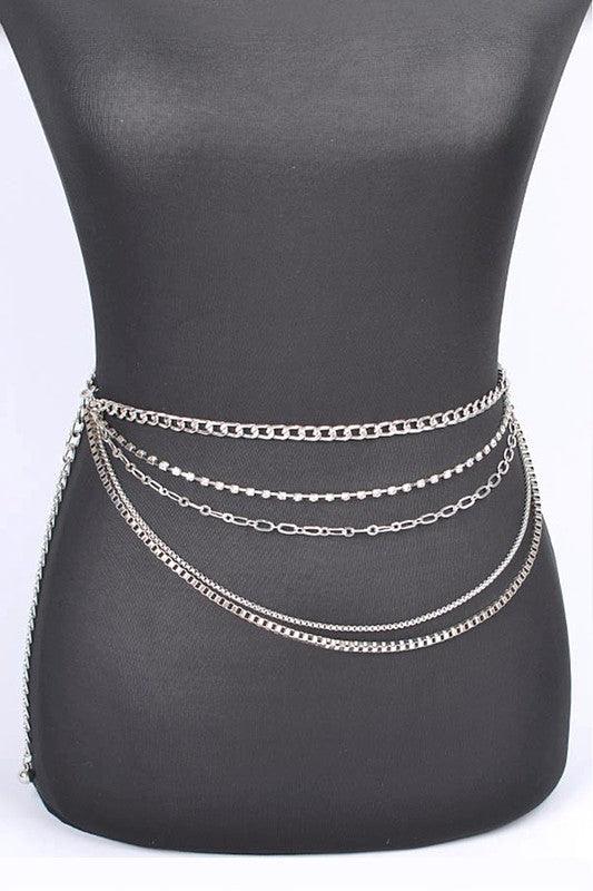 Iconic Mix Chain Rhinestone Chain Belt - Rebel K Collective