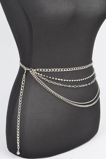 Iconic Mix Chain Rhinestone Chain Belt - Rebel K Collective