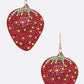 Iconic Strawberry Rhinestone Pillow Earrings - Rebel K Collective