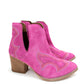 Journee Ankle Boots in Magenta