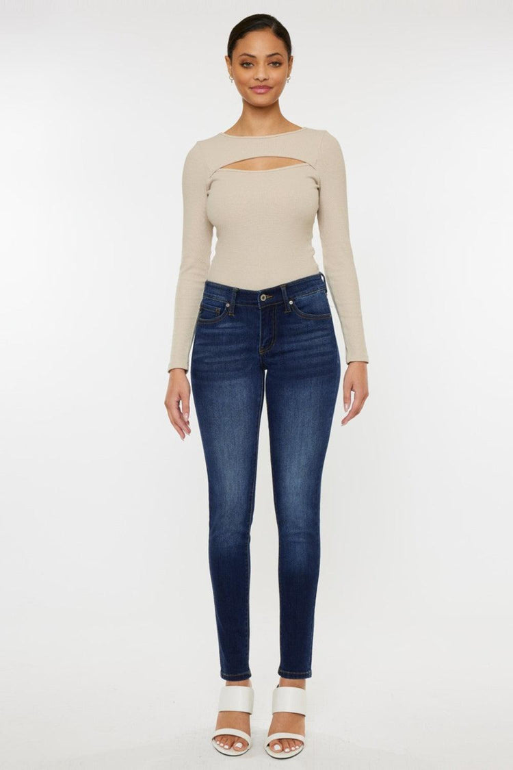 Kancan Mid Rise Gradient Skinny Jeans - Rebel K Collective