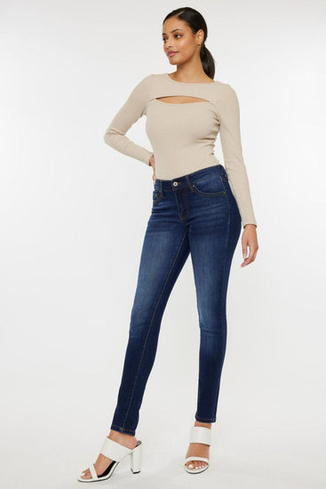 Kancan Mid Rise Gradient Skinny Jeans - Rebel K Collective