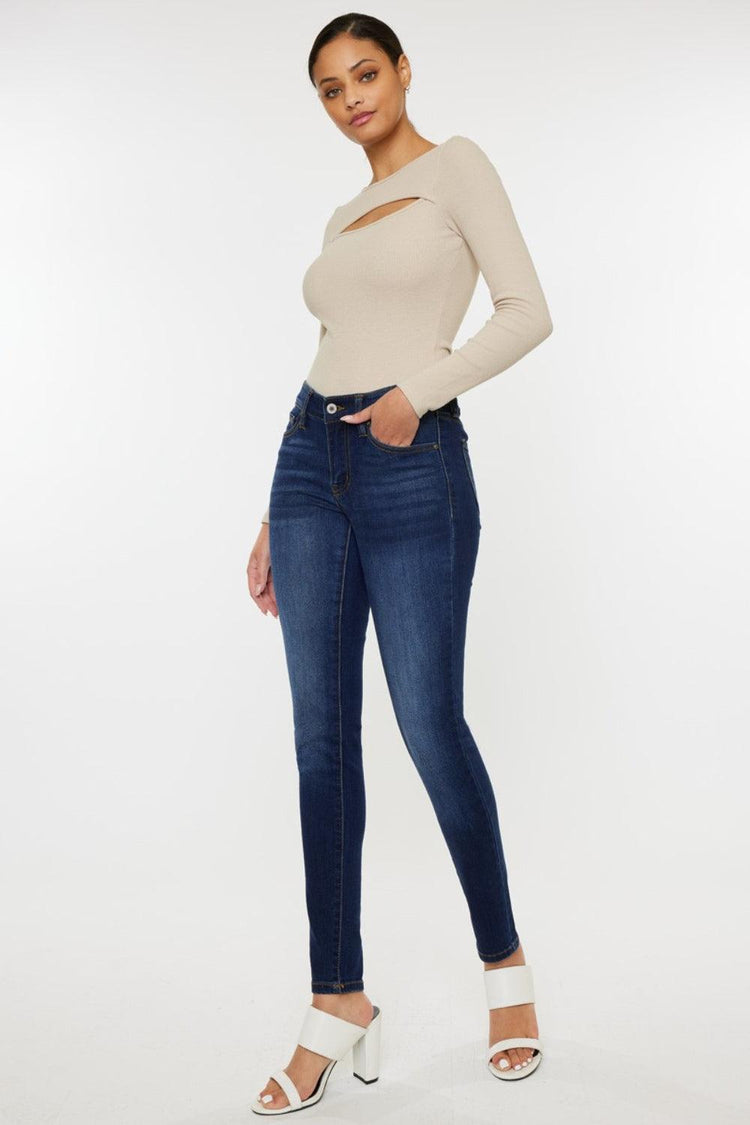 Kancan Mid Rise Gradient Skinny Jeans - Rebel K Collective