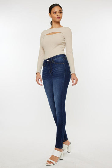 Kancan Mid Rise Gradient Skinny Jeans - Rebel K Collective