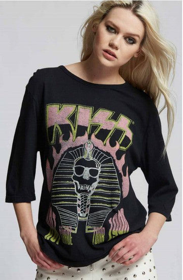 Kiss Hot in the Shade Tour 3/4 Sleeve Tee - Rebel K Collective