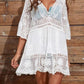 Lace Detail Plunge Cover-Up Dress - Rebel K Collective