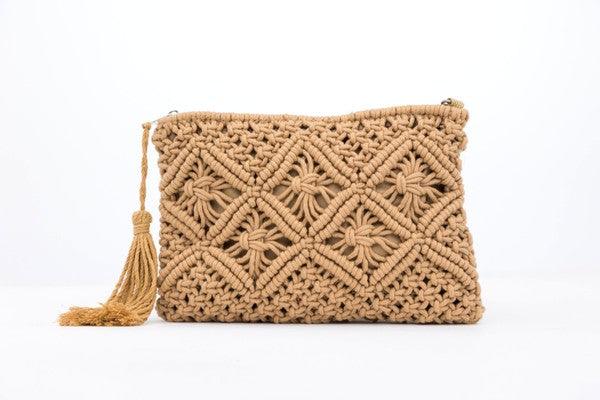 Macrame Tassel Clutch - Rebel K Collective