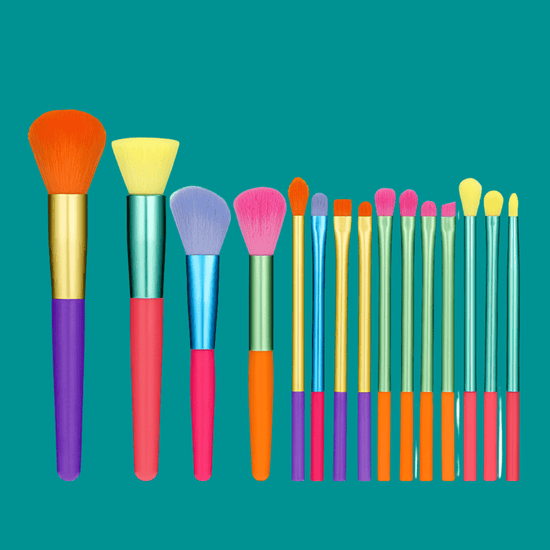 Makeup Brush Set 15 Multi-color Beauty Tools - Rebel K Collective