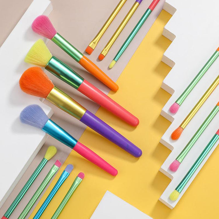 Makeup Brush Set 15 Multi-color Beauty Tools - Rebel K Collective