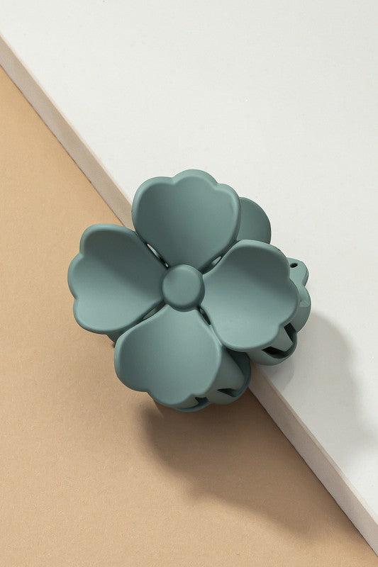 Matte Color Coated Flower Hair Claw Clip - Rebel K Collective