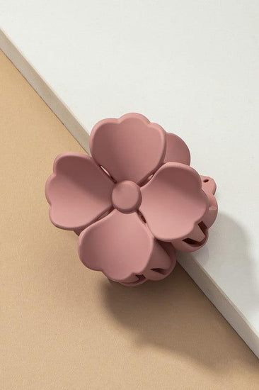 Matte Color Coated Flower Hair Claw Clip - Rebel K Collective