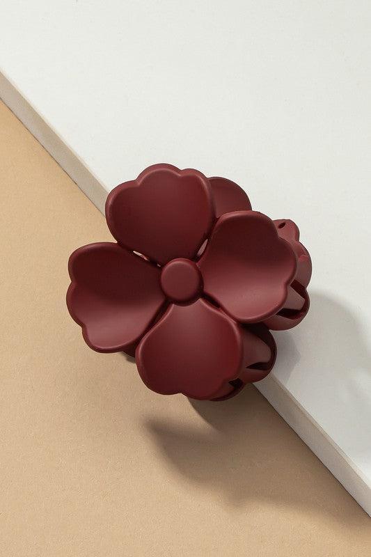 Matte Color Coated Flower Hair Claw Clip - Rebel K Collective