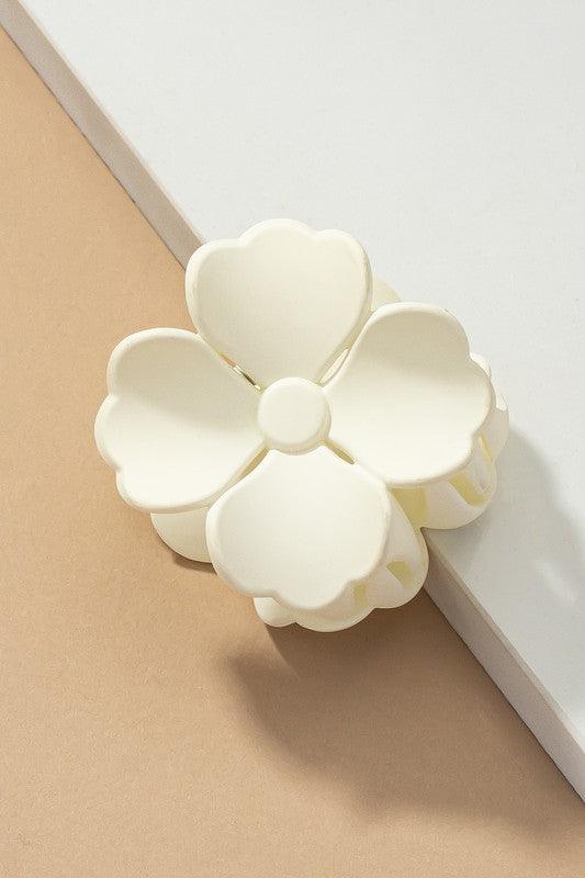 Matte Color Coated Flower Hair Claw Clip - Rebel K Collective