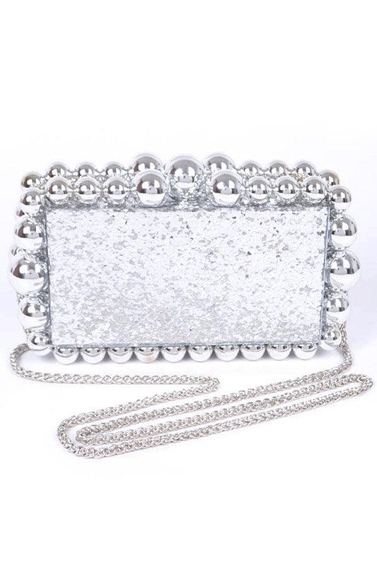 Metallic Beads Glitter Iconic Box Clutch - Rebel K Collective