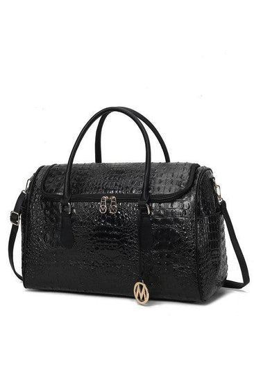 MKF Collection Embossed Vegan Leather Duffle Bag - Rebel K Collective