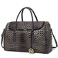 MKF Collection Embossed Vegan Leather Duffle Bag - Rebel K Collective