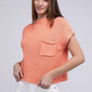 Mock Neck Short Sleeve Cropped Sweater - Rebel K Collective