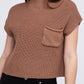 Mock Neck Short Sleeve Cropped Sweater - Rebel K Collective