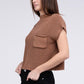 Mock Neck Short Sleeve Cropped Sweater - Rebel K Collective