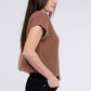 Mock Neck Short Sleeve Cropped Sweater - Rebel K Collective