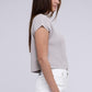 Mock Neck Short Sleeve Cropped Sweater - Rebel K Collective