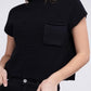 Mock Neck Short Sleeve Cropped Sweater - Rebel K Collective