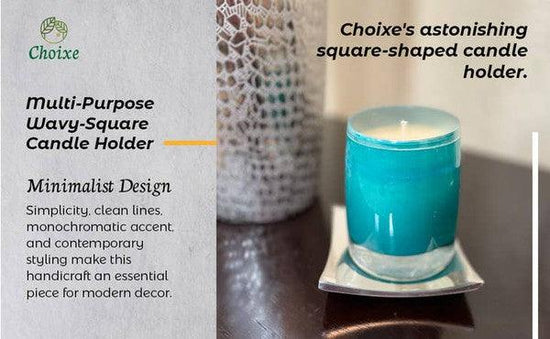 Multi-Purpose Wavy-Square Candle Holder - Rebel K Collective