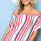 MULTI STRIPE OFF SHOULDER TOP - Rebel K Collective