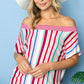 MULTI STRIPE OFF SHOULDER TOP - Rebel K Collective