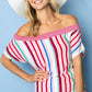 MULTI STRIPE OFF SHOULDER TOP - Rebel K Collective