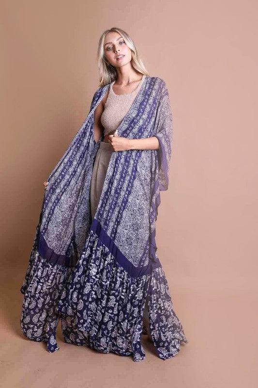 Paisley Tapestry Free Flow Kimono - Rebel K Collective