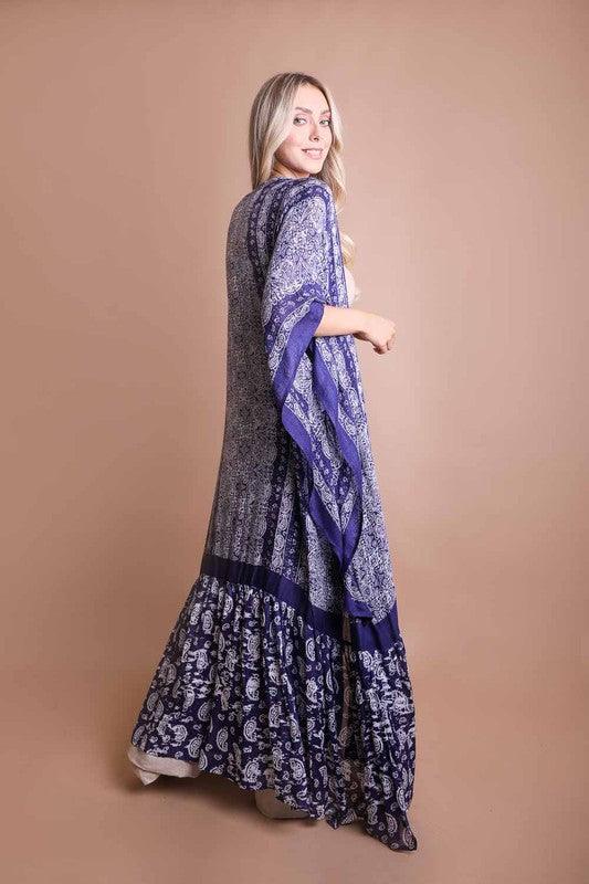 Paisley Tapestry Free Flow Kimono - Rebel K Collective