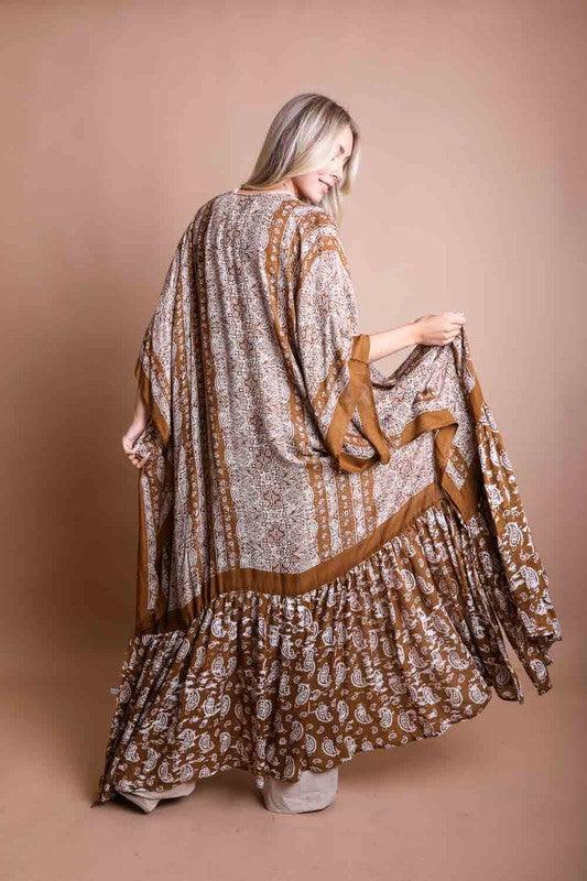 Paisley Tapestry Free Flow Kimono - Rebel K Collective