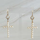 Pearl Cross Dangle Earrings - Rebel K Collective