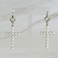 Pearl Cross Dangle Earrings - Rebel K Collective