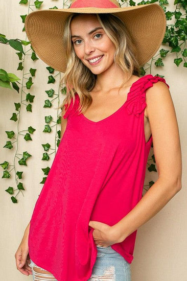 PLUS RUFFLED TANK TOP - Rebel K Collective