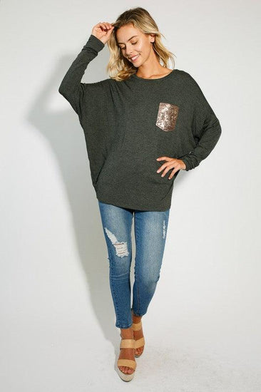 PLUS SEQUENCE POCKET DOLMAN SL TOP - Rebel K Collective