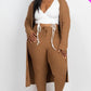 Plus Size Ribbed Long Cardigan & Leggings Set - Rebel K Collective