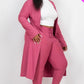 Plus Size Ribbed Long Cardigan & Leggings Set - Rebel K Collective