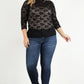 Plus Size Sheer Lace Fitted Top - Rebel K Collective